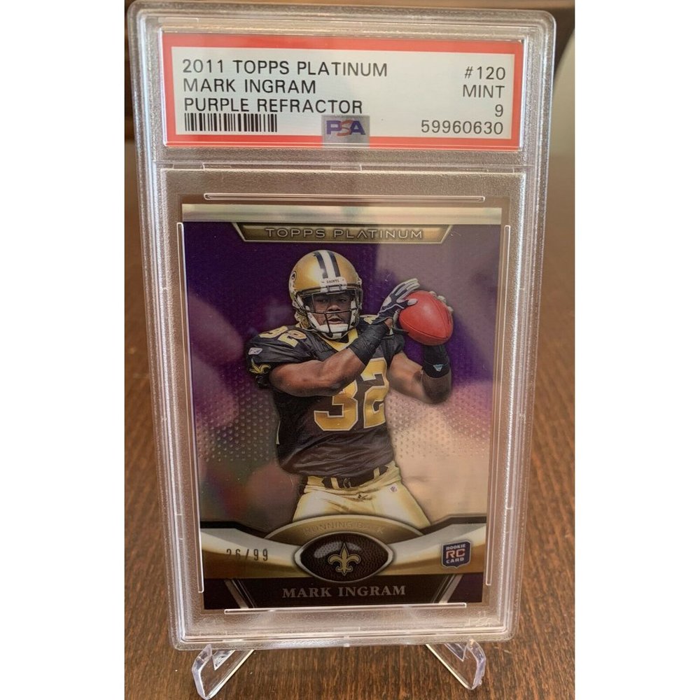2011 Topps Platinum Mark Ingram Purple Refractor PSA 9 26/99 Cards Card